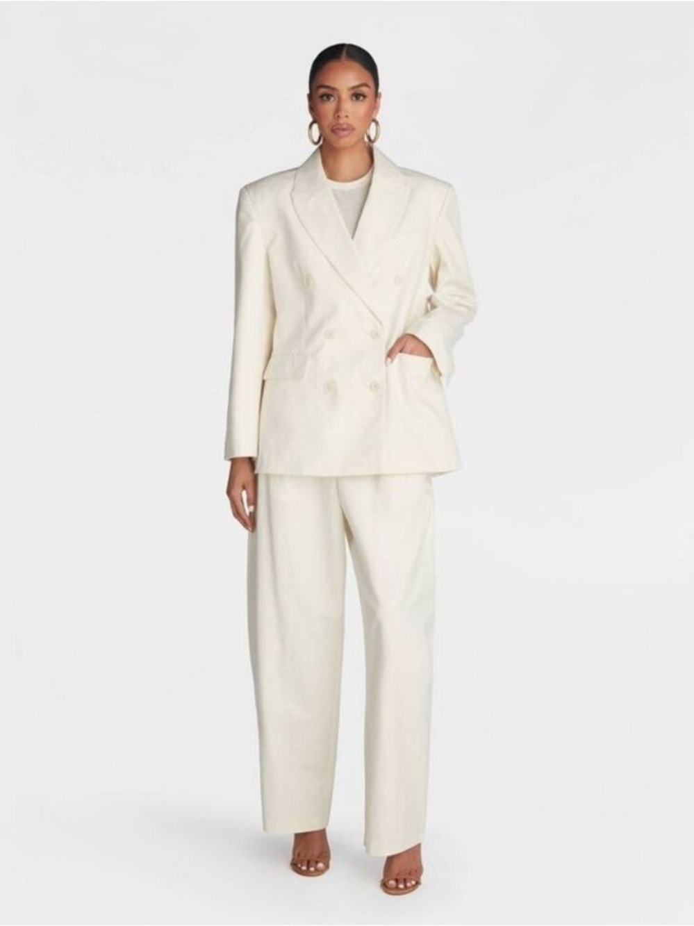 KBB by KAHLANA Women's 'The David Blazer' -Cream NWOT - Picture 3 of 4
